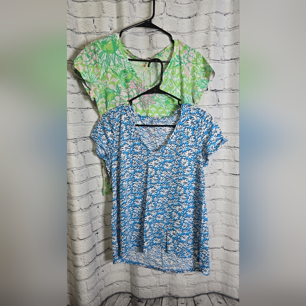 Lily Pulizter Casual Short Sleeve Blouses Size Small